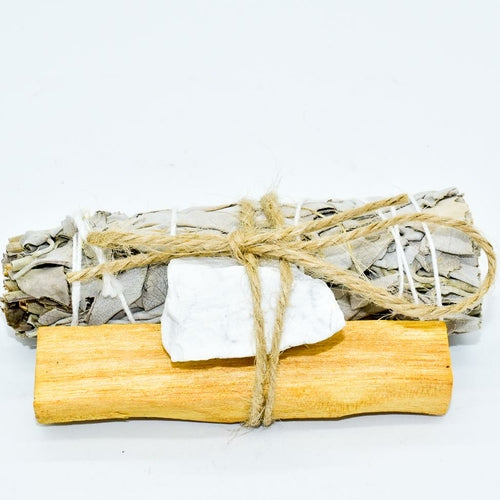 Palo Santo & Sage Smudging Bundle with Crystal Choice