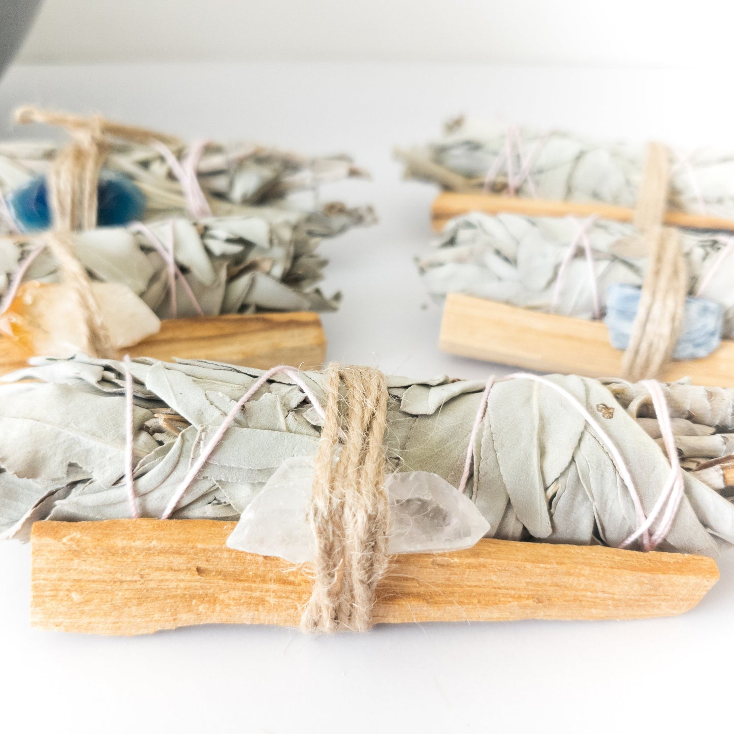 Palo Santo & Sage Smudging Bundle with Crystal Choice