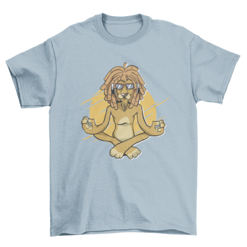 Relax Wild Rasta Yoga Dreadlocks lion Wearing Sunglasses Headphones