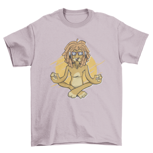 Relax Wild Rasta Yoga Dreadlocks lion Wearing Sunglasses Headphones