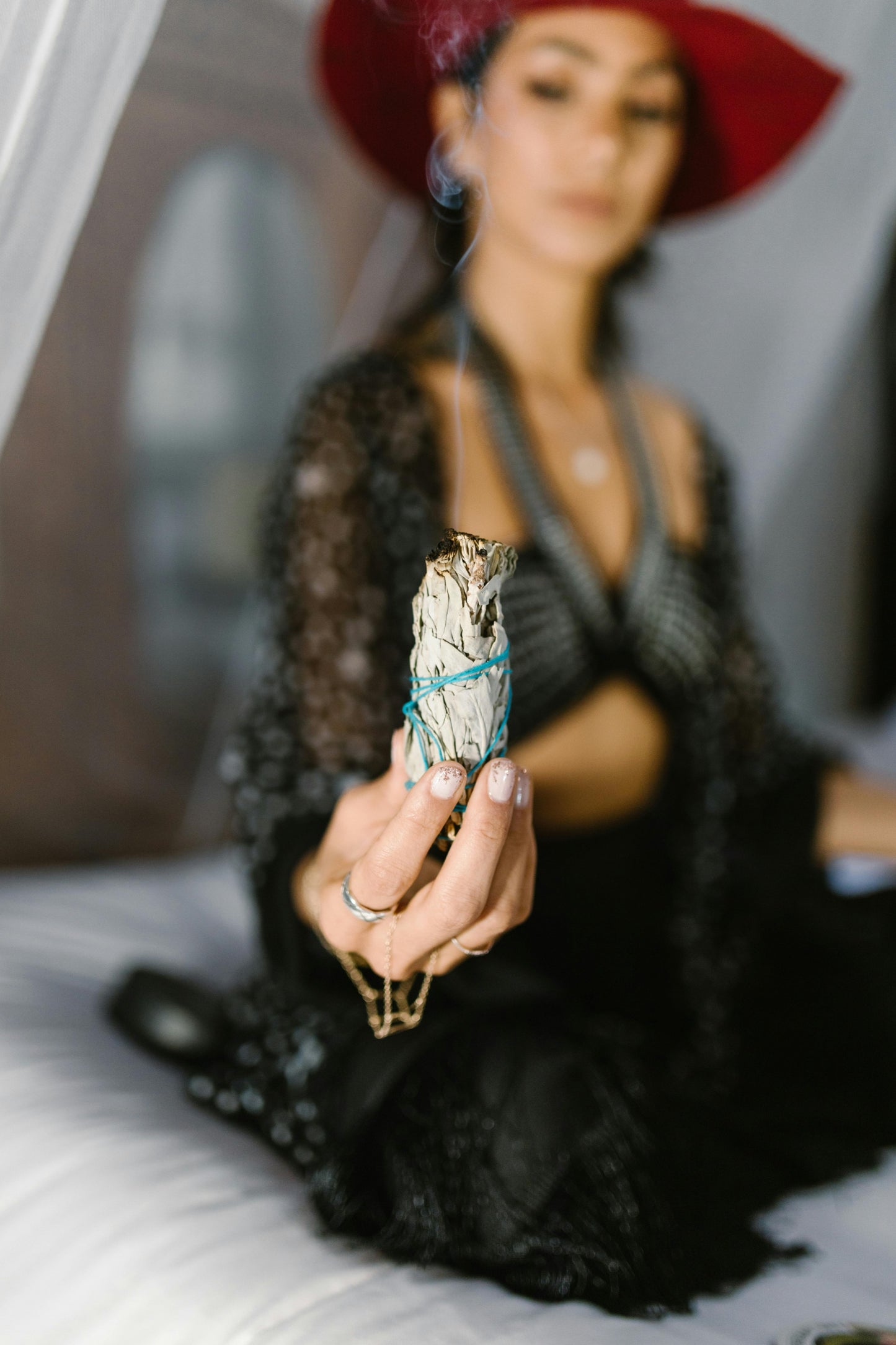 Manifest Ritual Kit with Labradorite, Clear Quartz, Sage, Palo Santo,